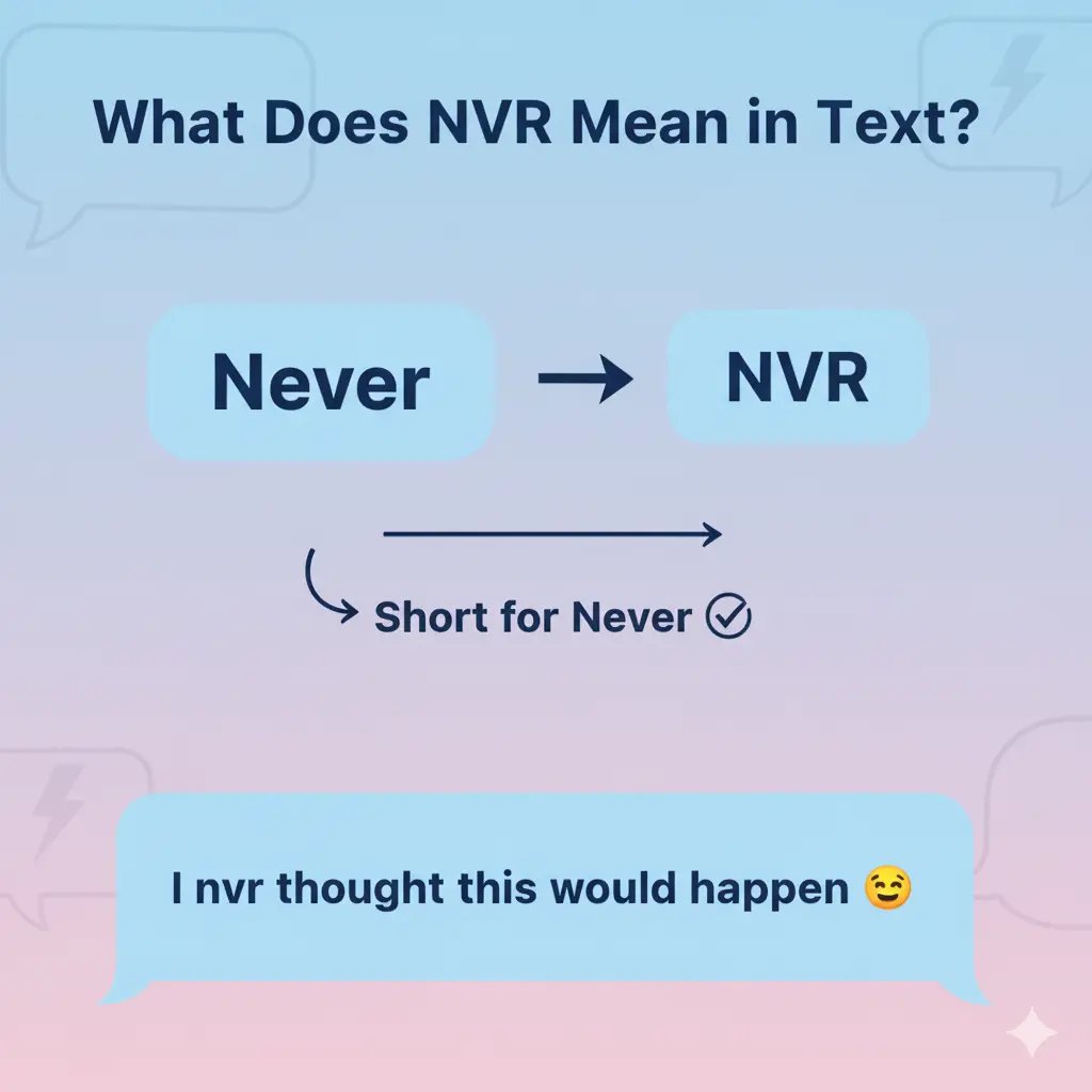 What Does NVR Mean in Text?