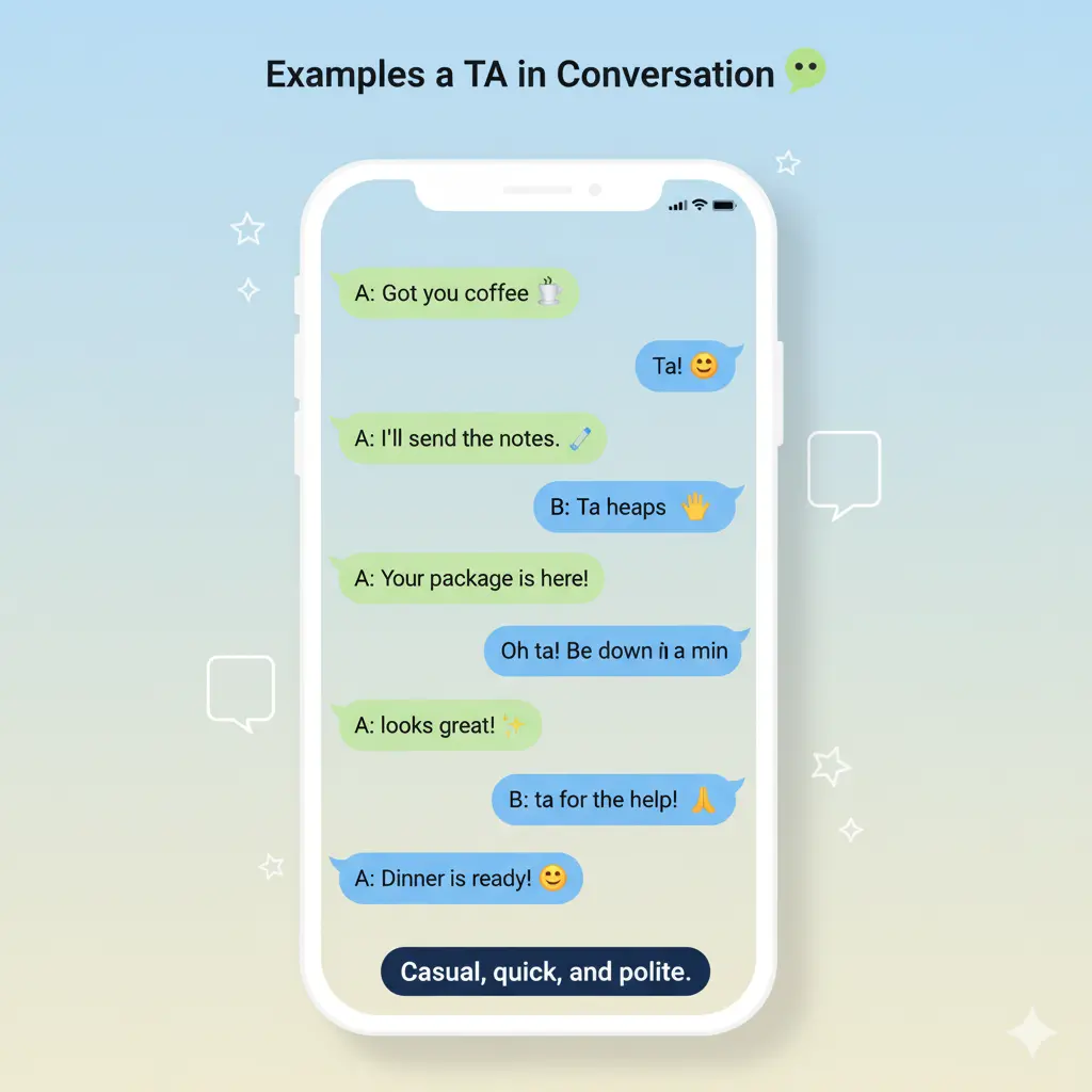 Examples of TA in Conversation