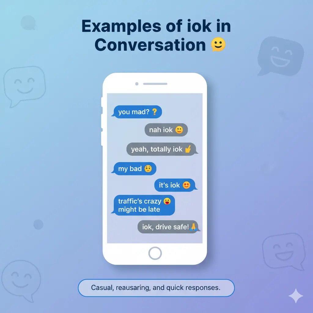 Examples of iok in Conversation