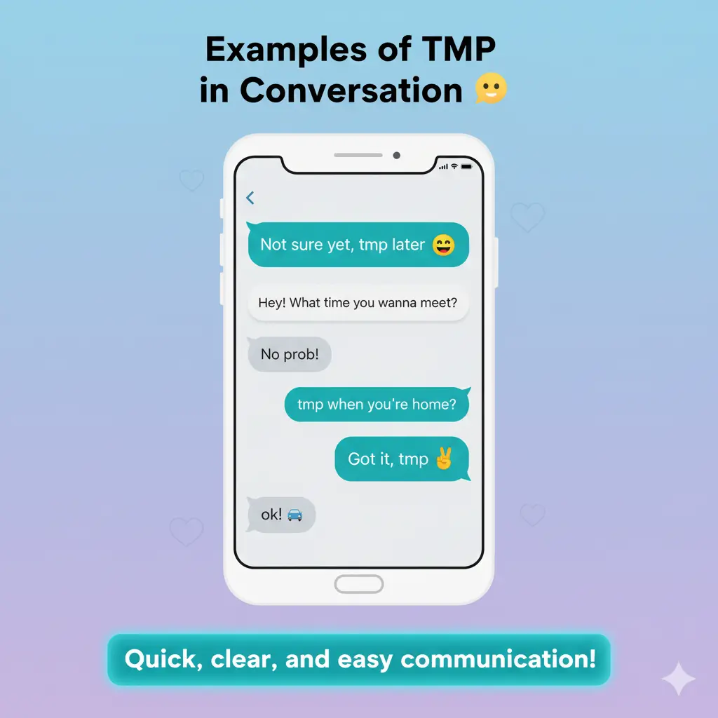 Examples of TMP in Conversation