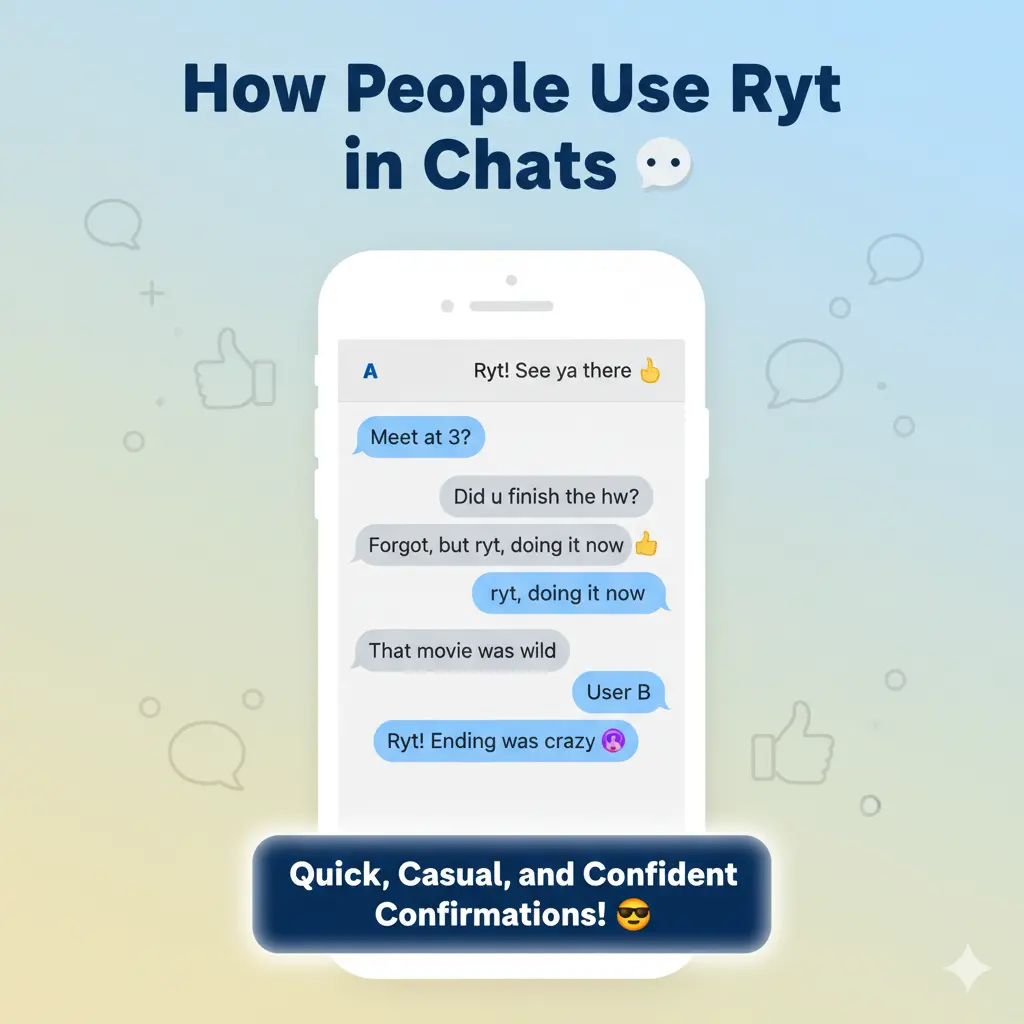 Examples of “Ryt” in Conversation