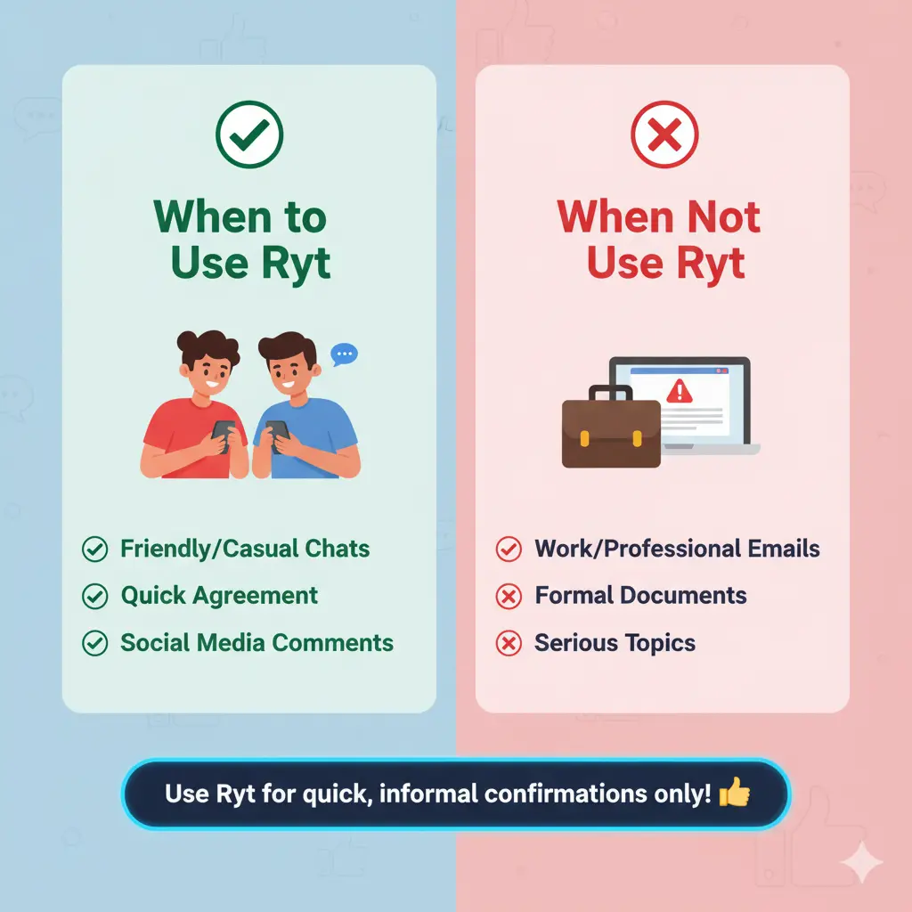 When to Use and When Not to Use “Ryt”