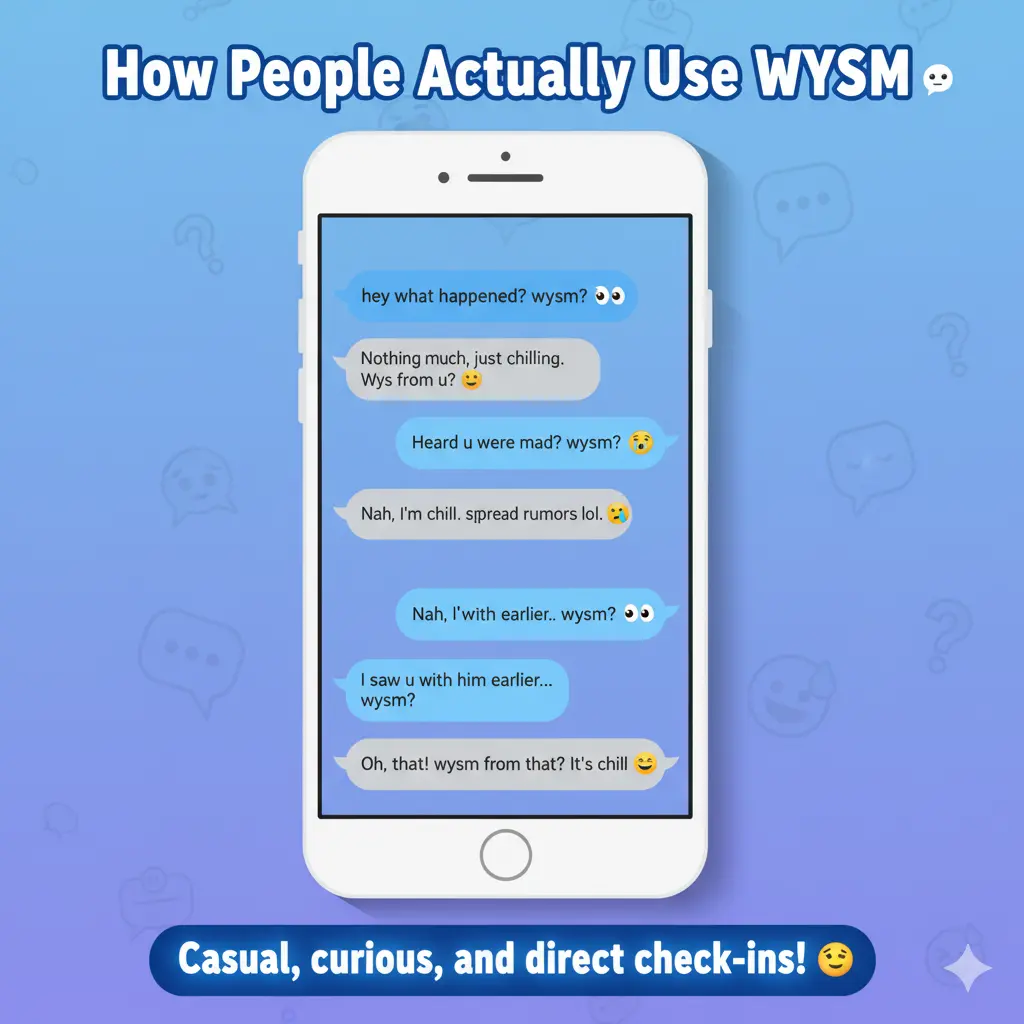 Examples of WYSM in Conversation