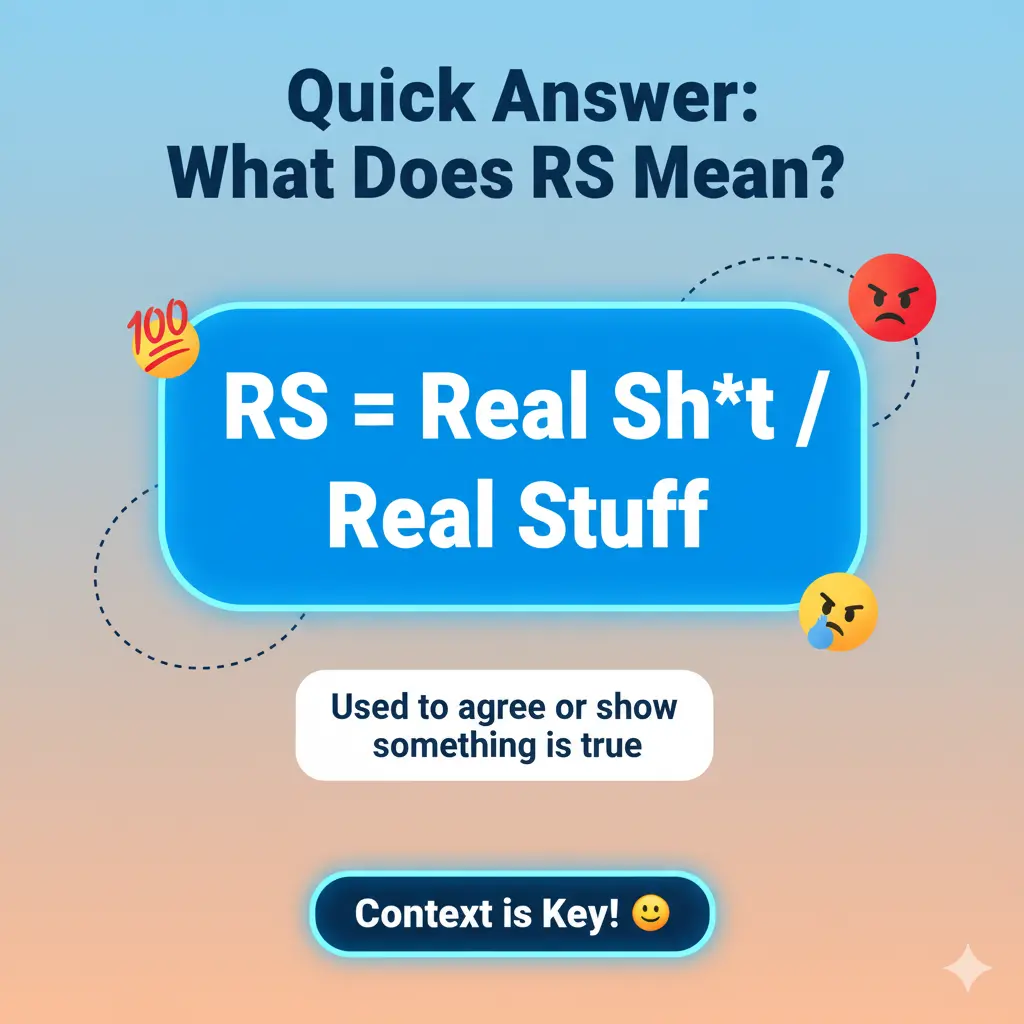 What Does RS Mean in Text?