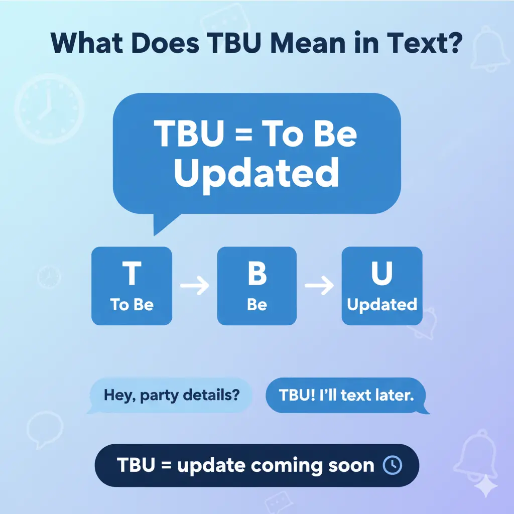 What Does TBU Mean in Text?