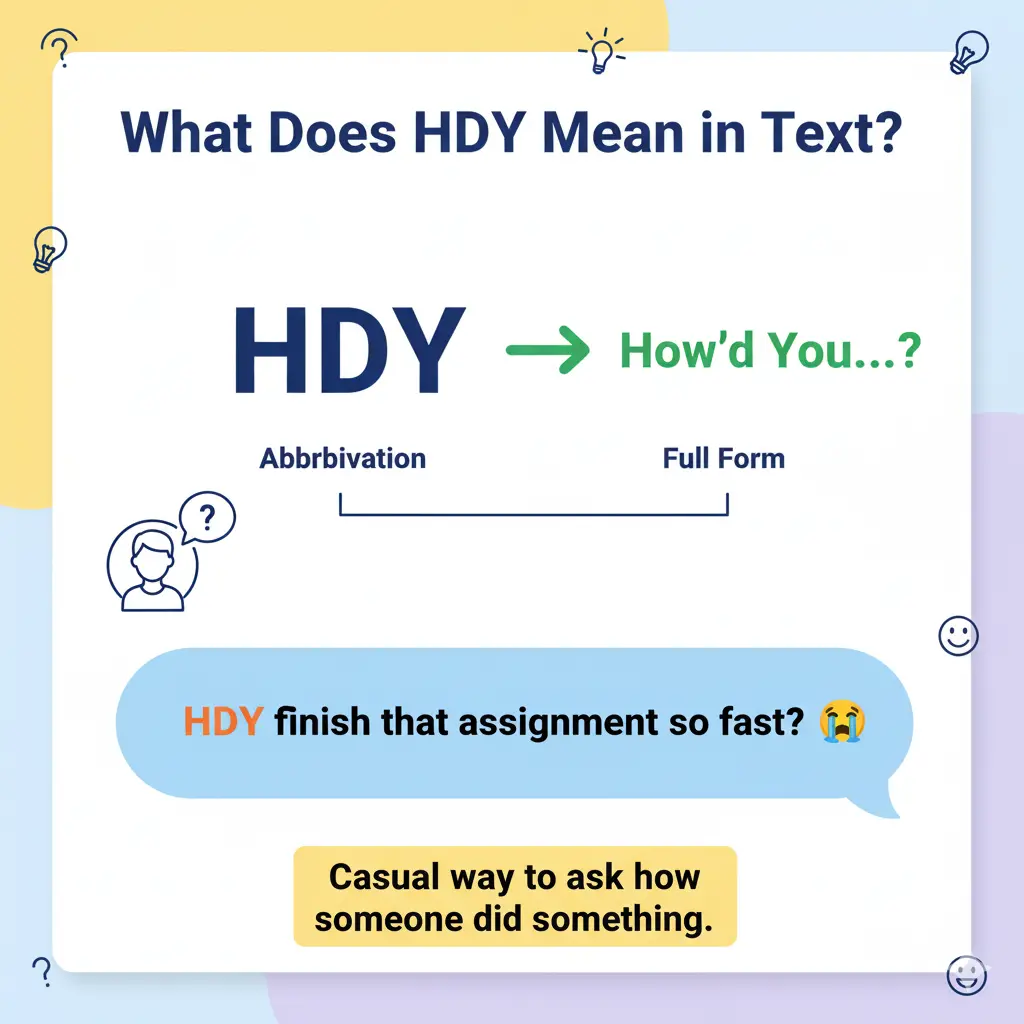 What Does HDY Mean in Text?