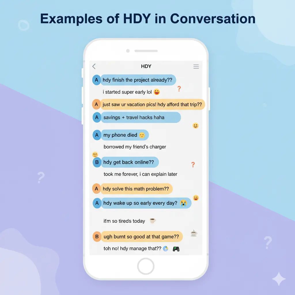 Examples of HDY in Conversation
