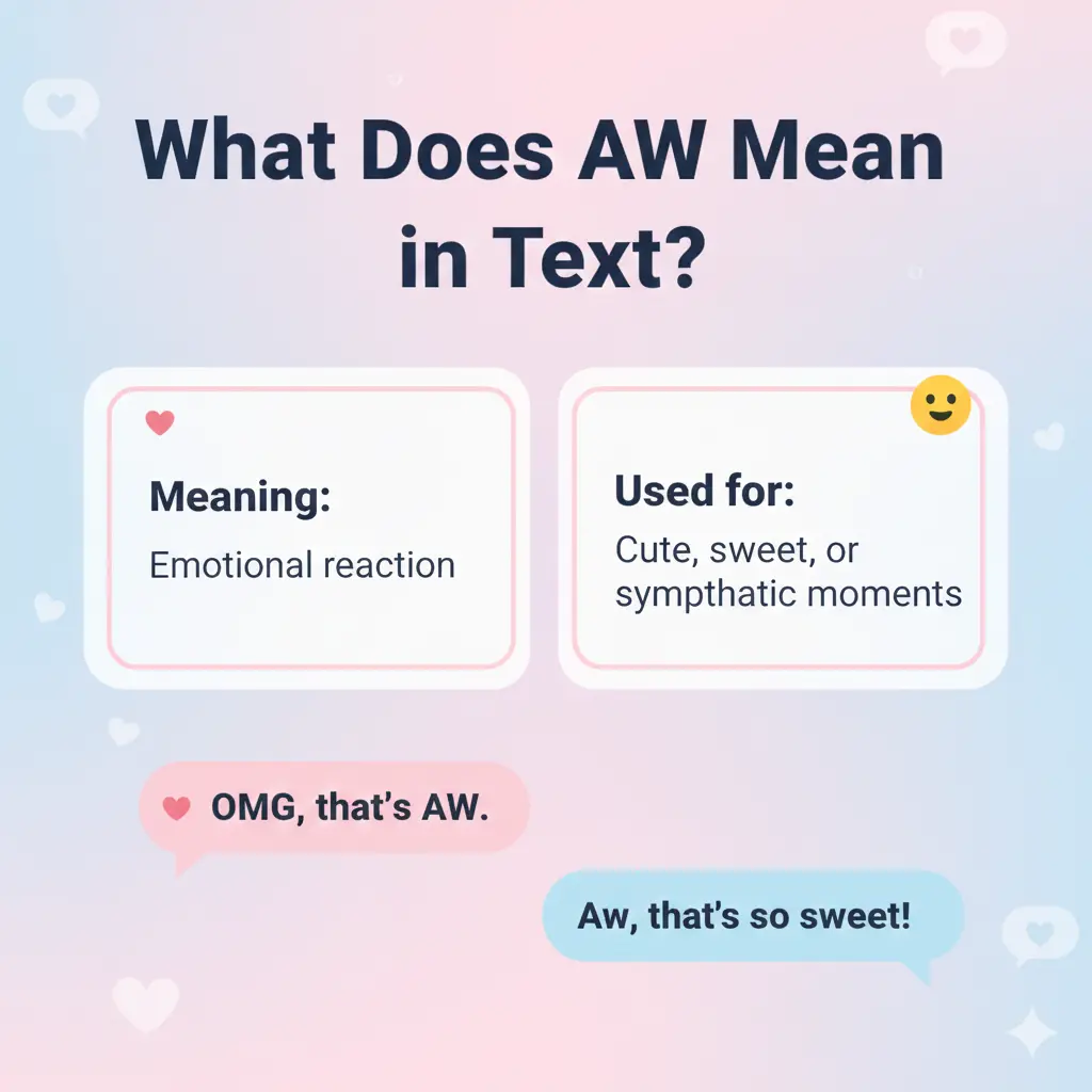 What Does AW Mean in Text?