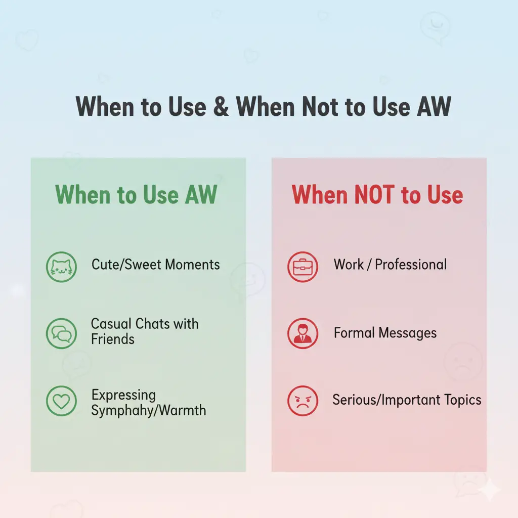 When to Use and When Not to Use “AW”