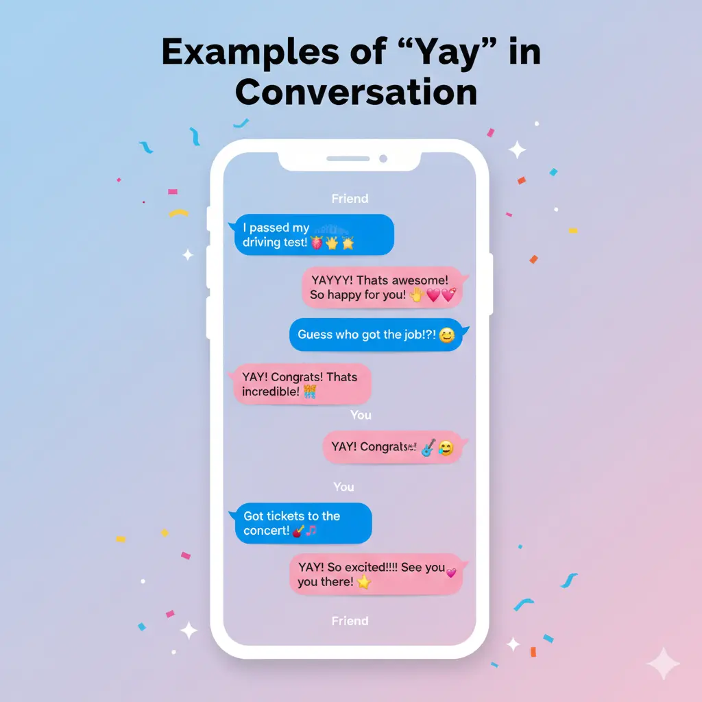 Examples of “Yay” in Conversation