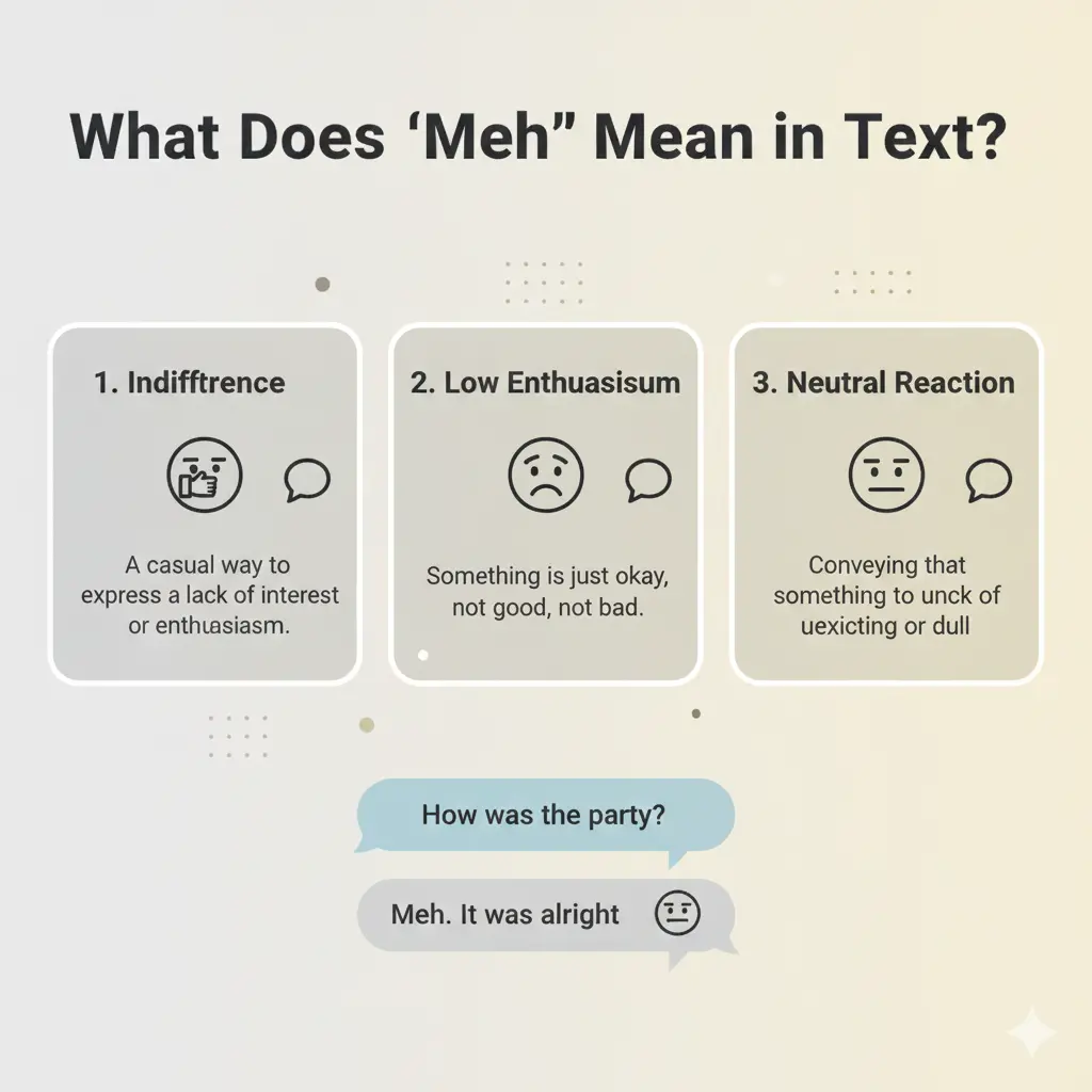 What Does “Meh” Mean in Text?