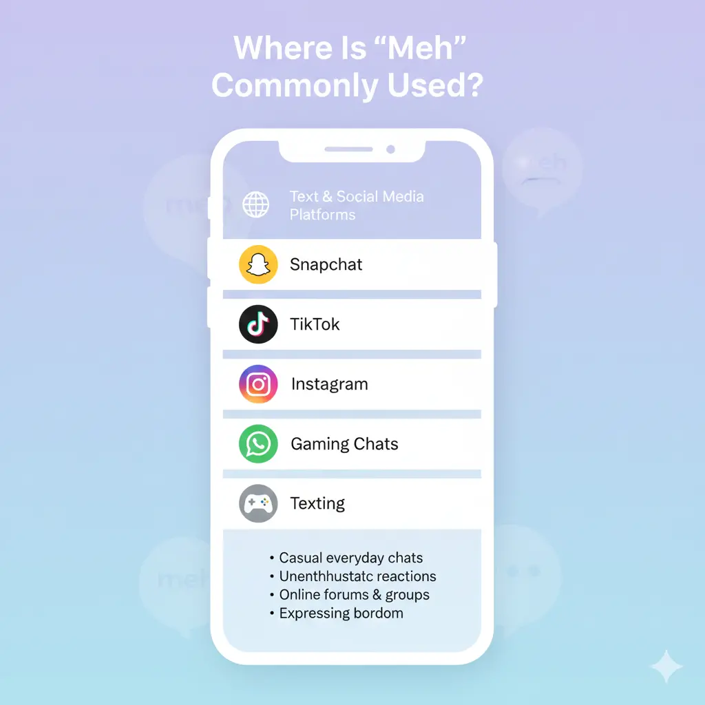 Where Is “Meh” Commonly Used?