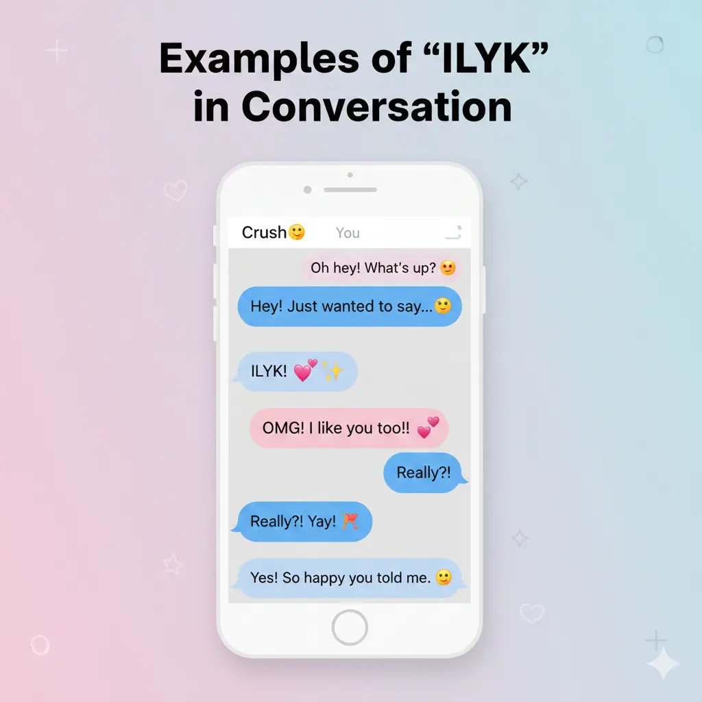 Examples of ILYK in Conversation