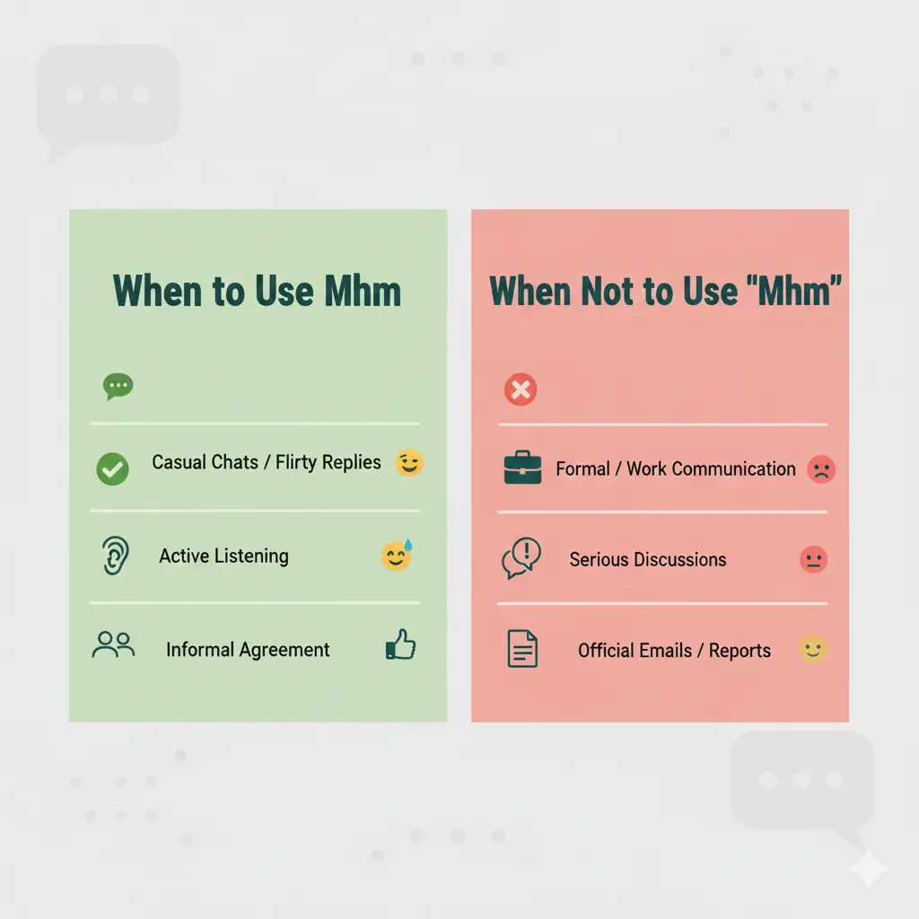 When to Use and When Not to Use “Mhm”