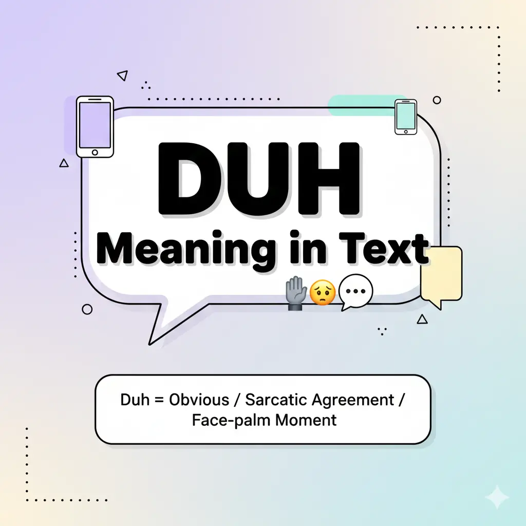 Duh Meaning in Text