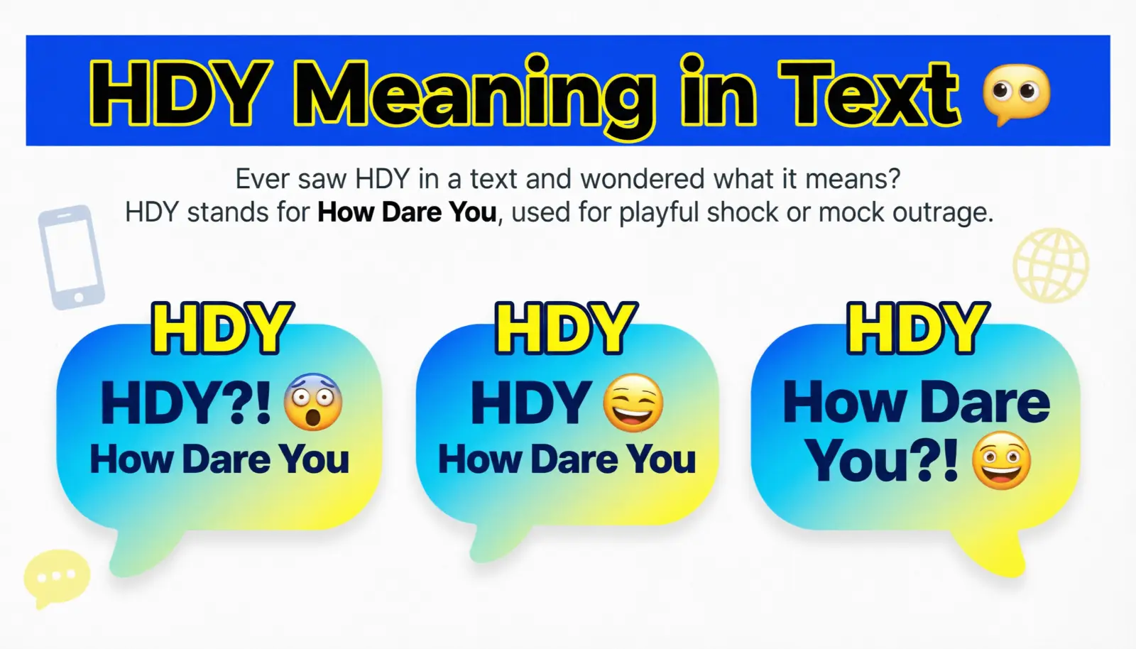 HDY Really Means in Texting