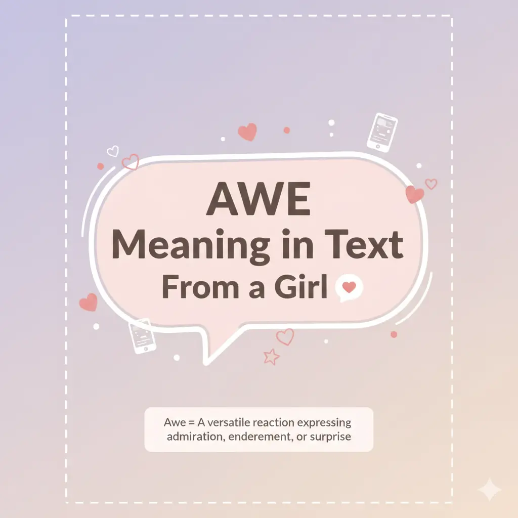 Awe Meaning in Text From a Girl