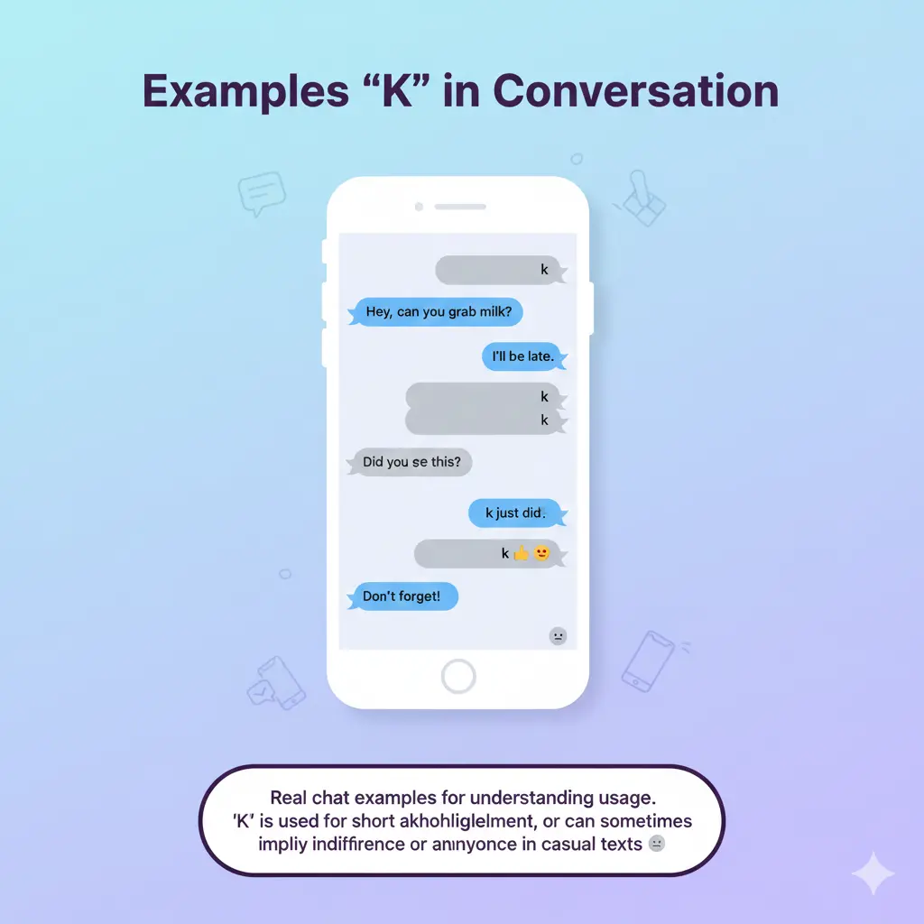 Examples of “K” in Conversation
