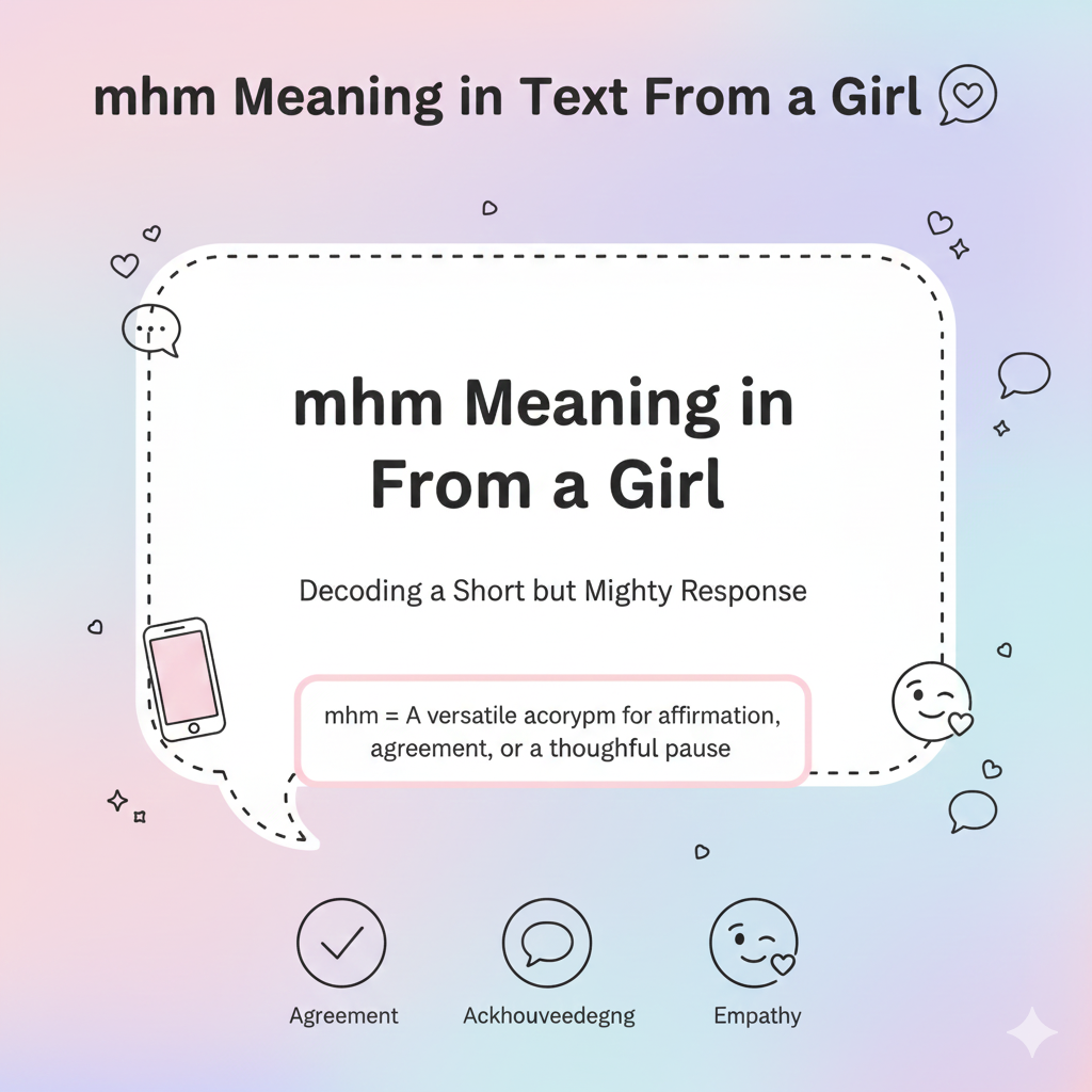 MHM meaning in text from a girl