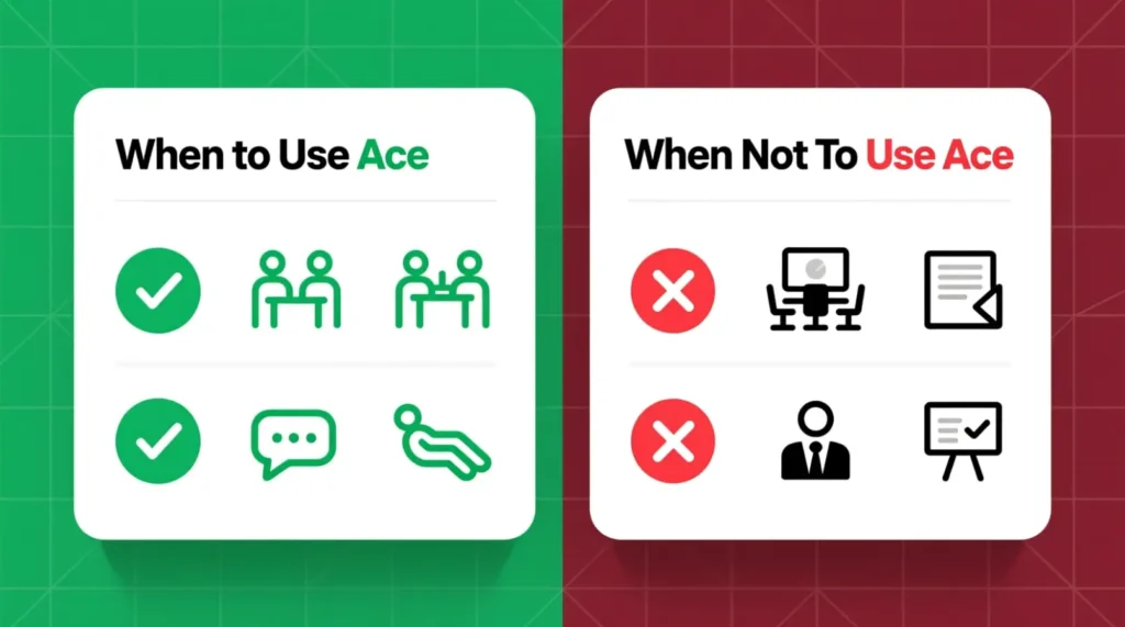 When to Use and When Not to Use Ace