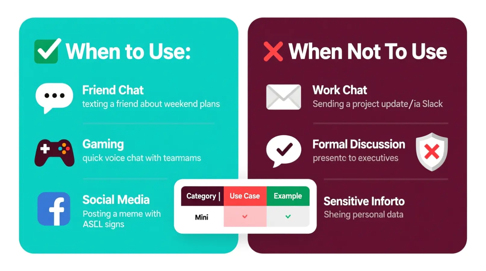 When to Use and When Not to Use ASL
