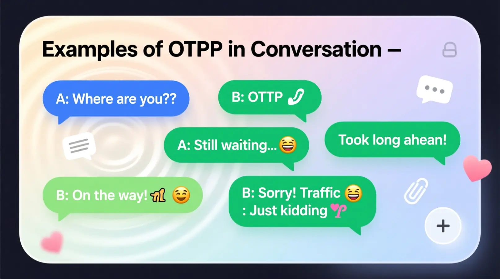 Examples of OTPP in Conversation