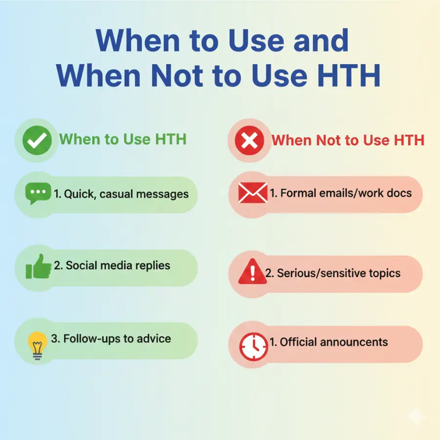 When to Use and When Not to Use HTH