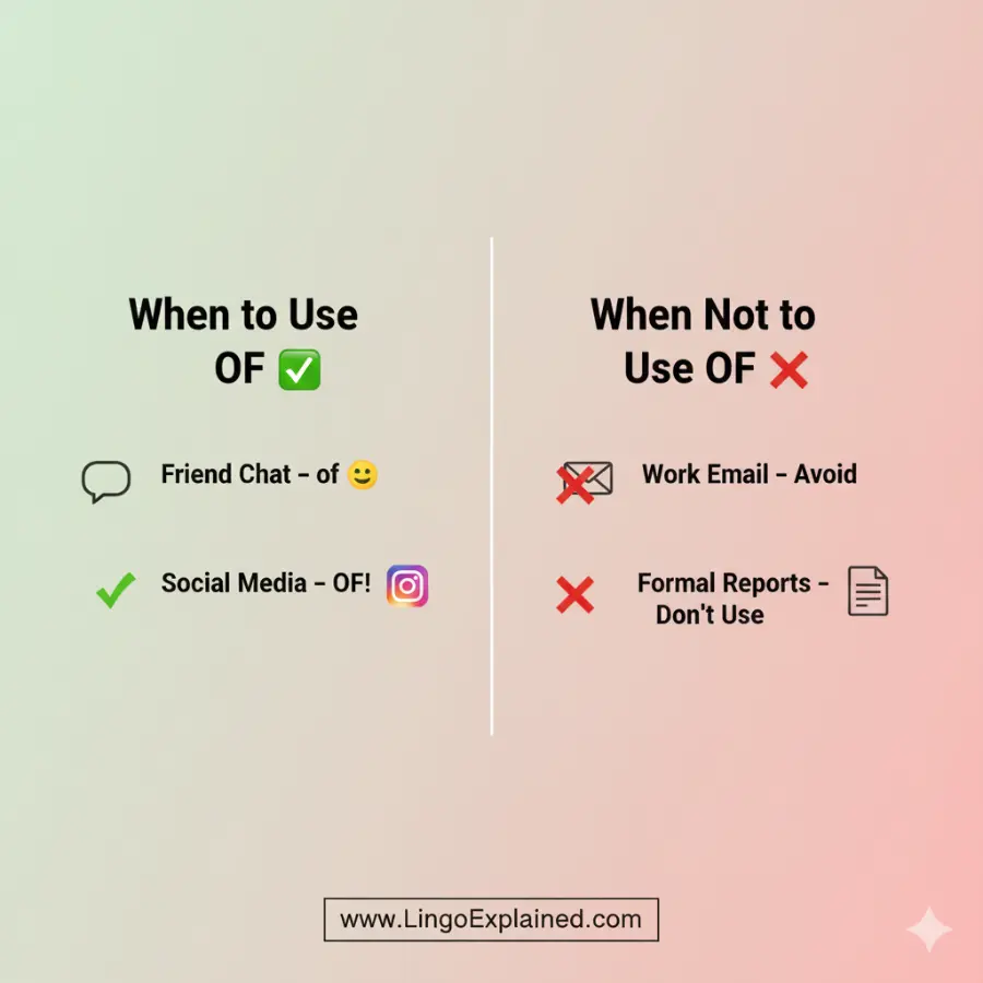 When to Use and When Not to Use OF