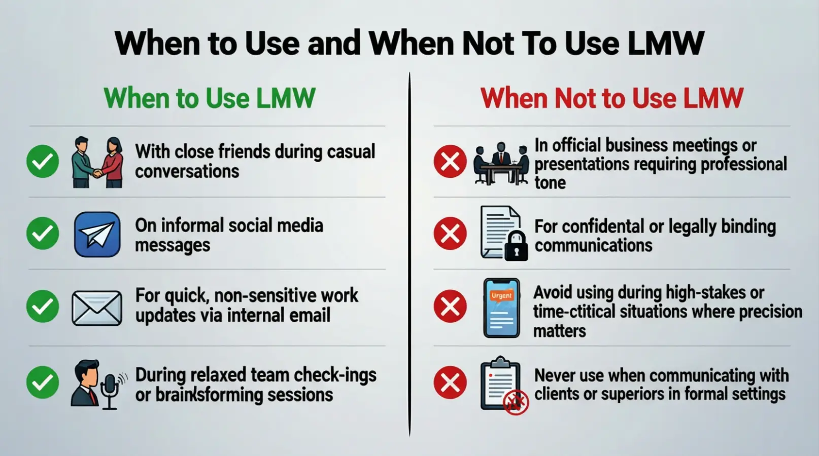 When to Use and When Not to Use LMW