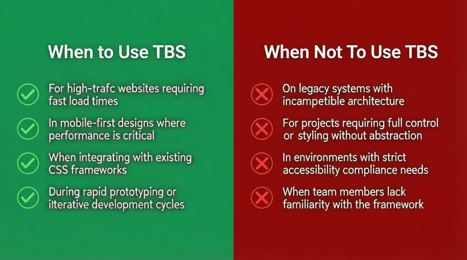 When to Use and When Not to Use TBS