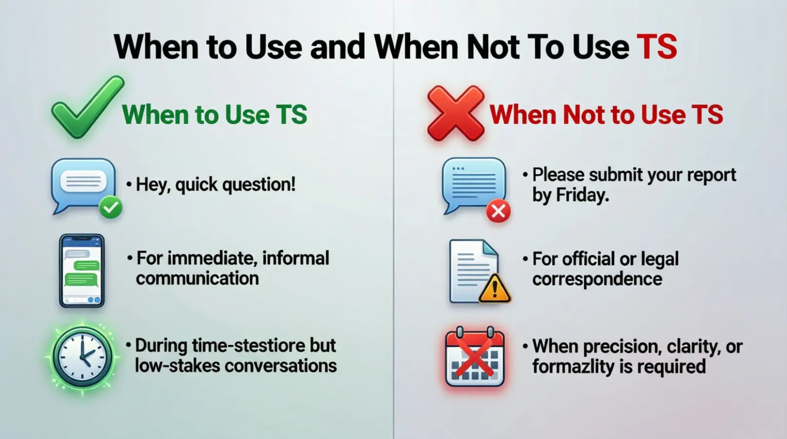When to Use and When Not to Use TS