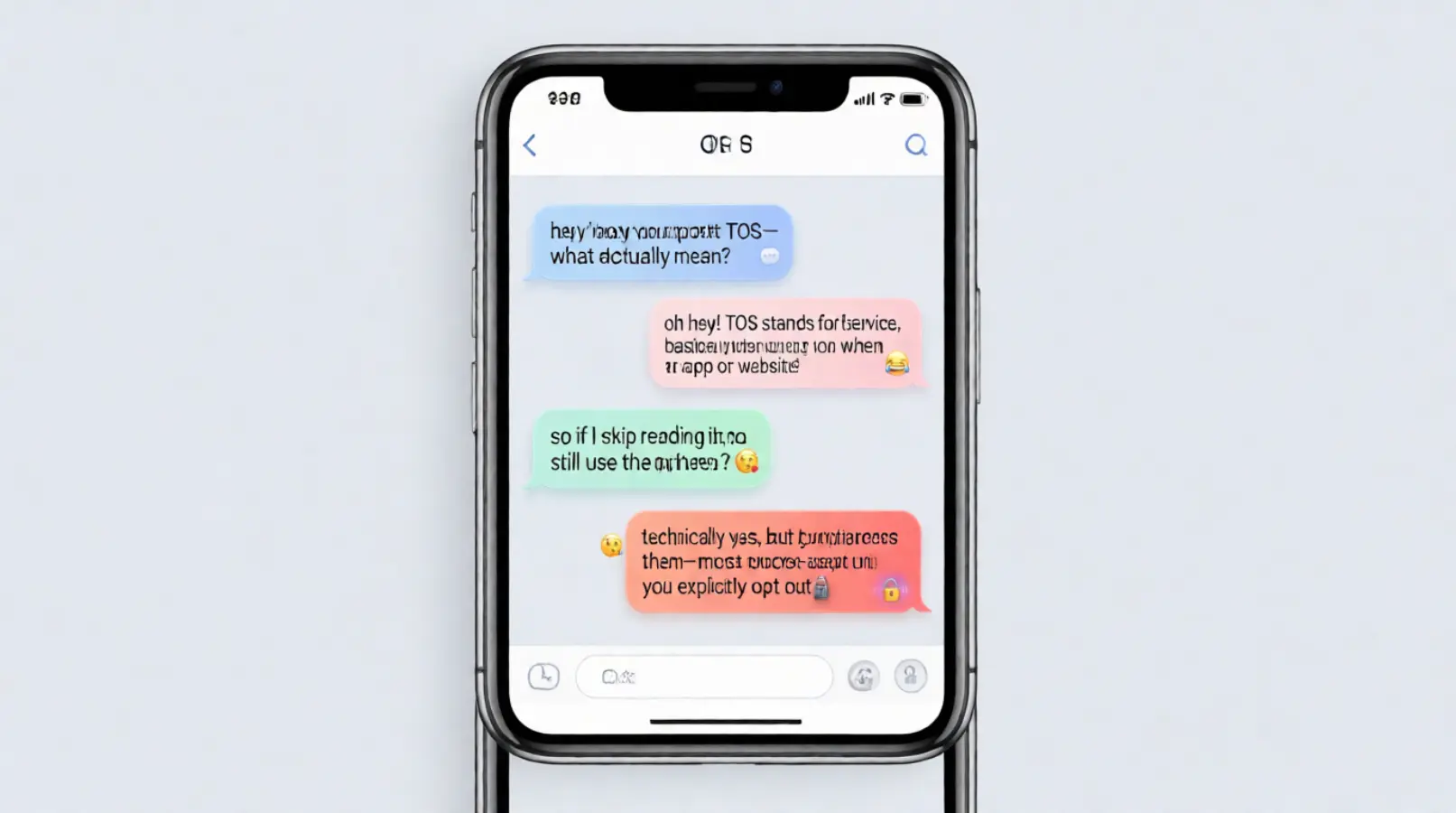 Examples of TOS in Conversation