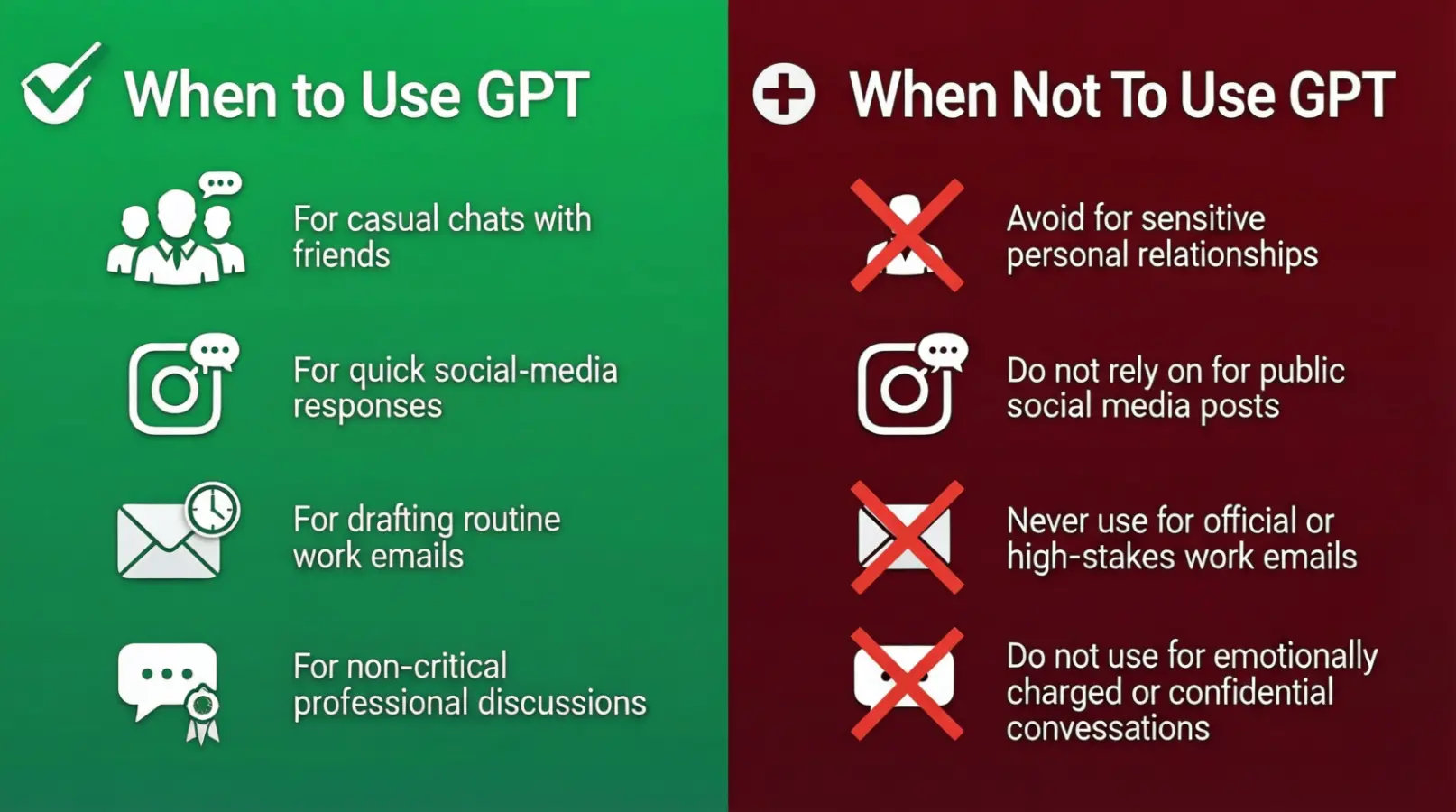 When to Use and When Not to Use GPT