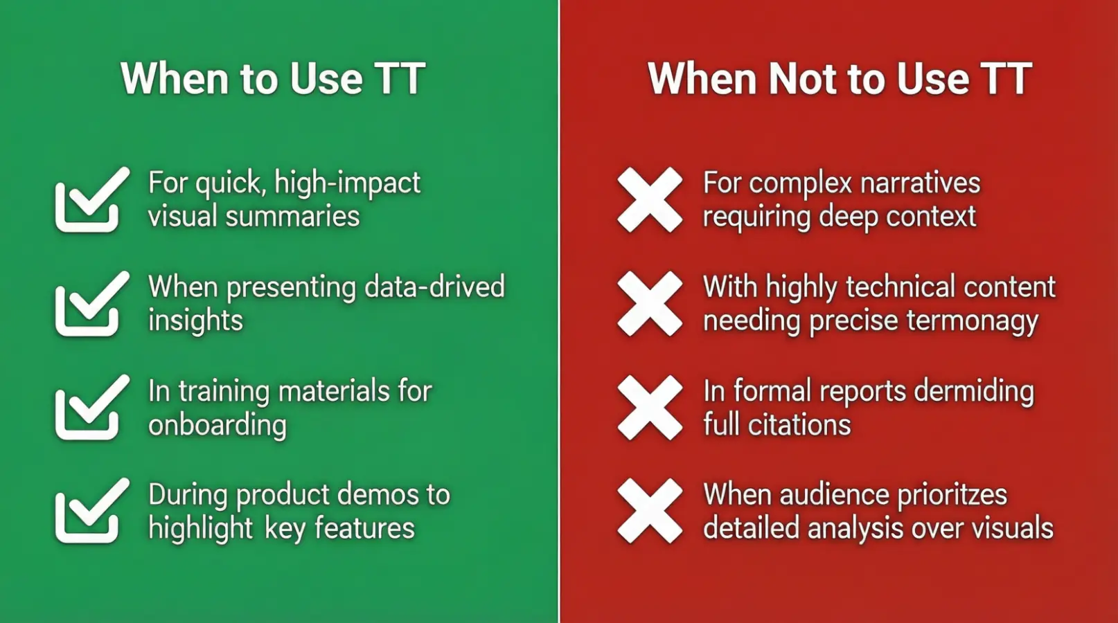 When to Use and When Not to Use TT