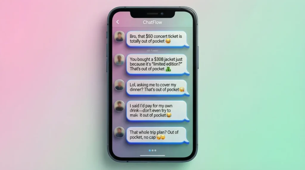 Examples of Out of Pocket in Conversation