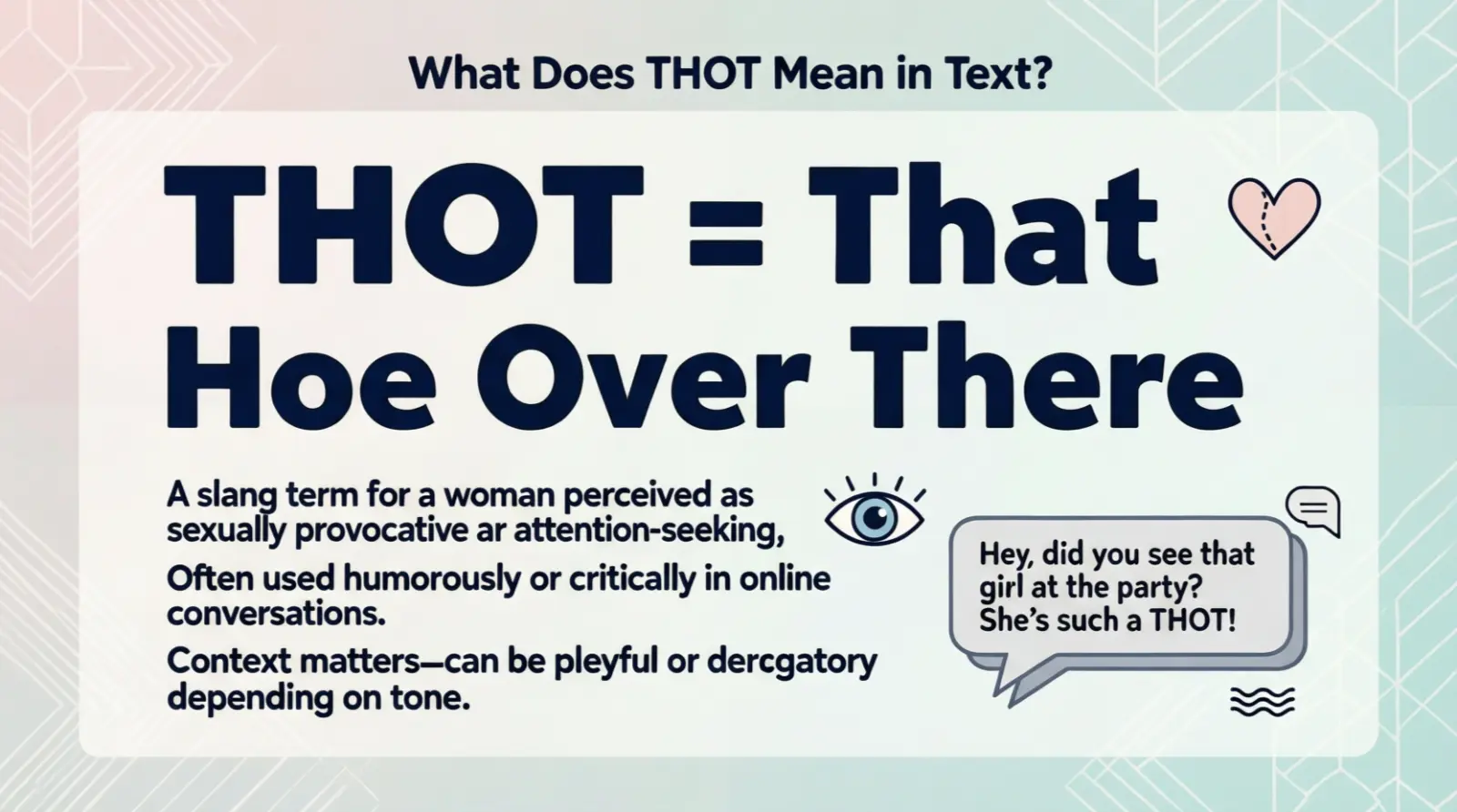 What Does Thot Mean in Text?