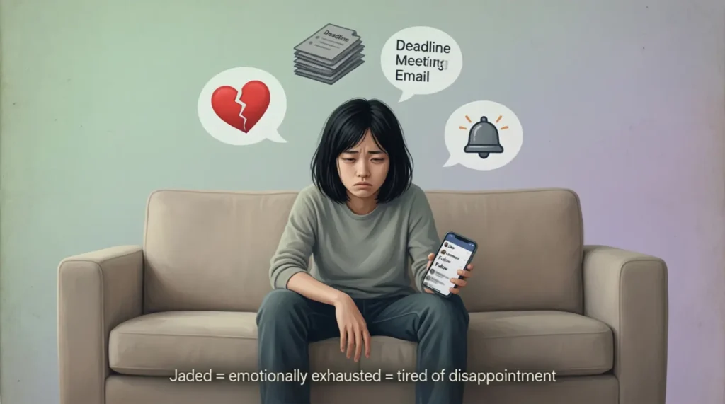 What Does Jaded Mean in Text?