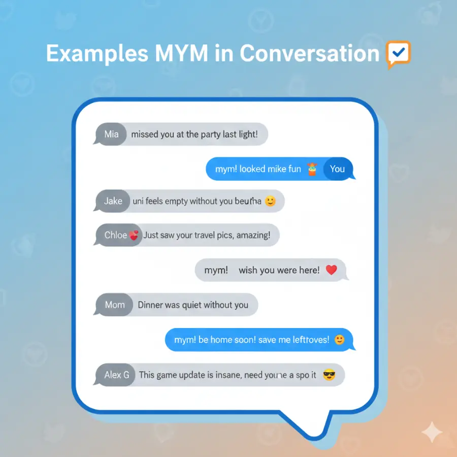 Examples of MYM in Conversation