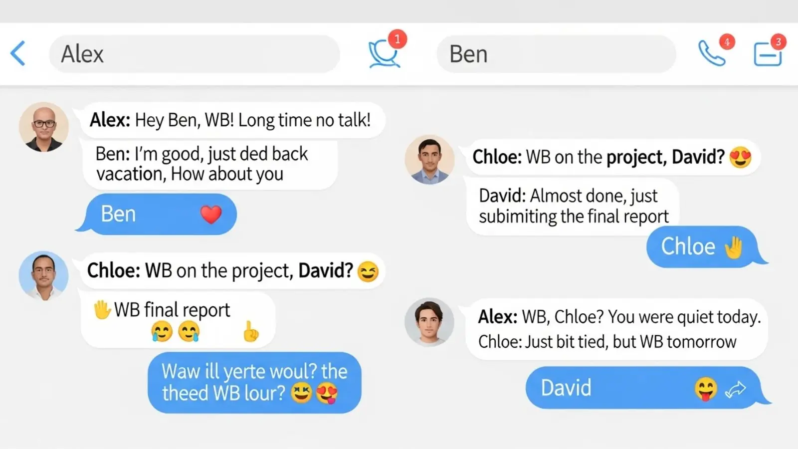 Examples of WB in Conversation
