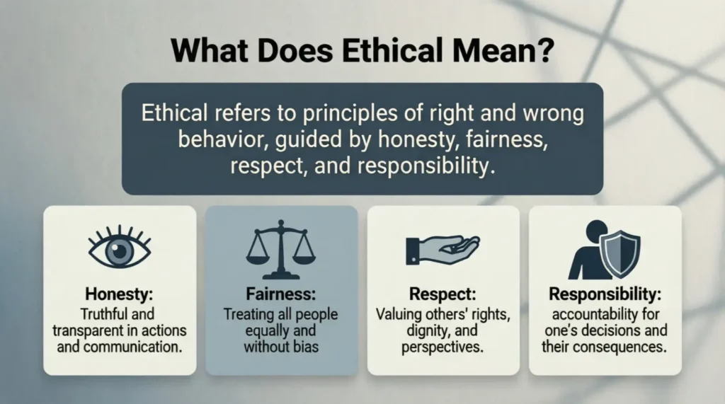 What Does Ethical Mean in Text?