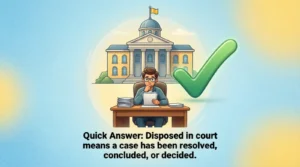 Disposed Means in Court