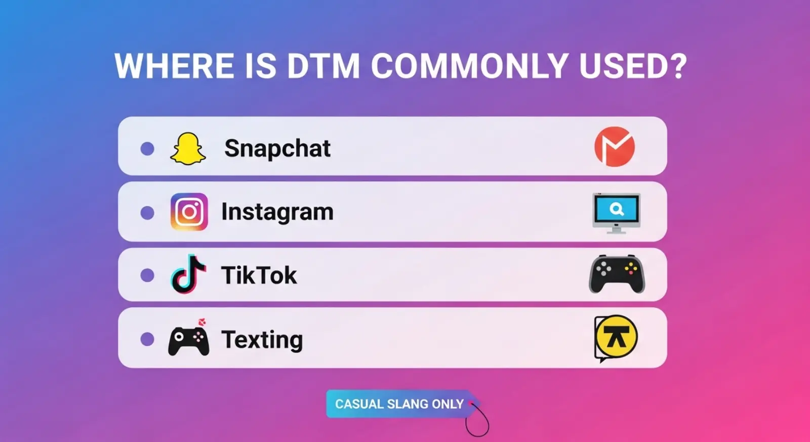 Where Is DTM Commonly Used?