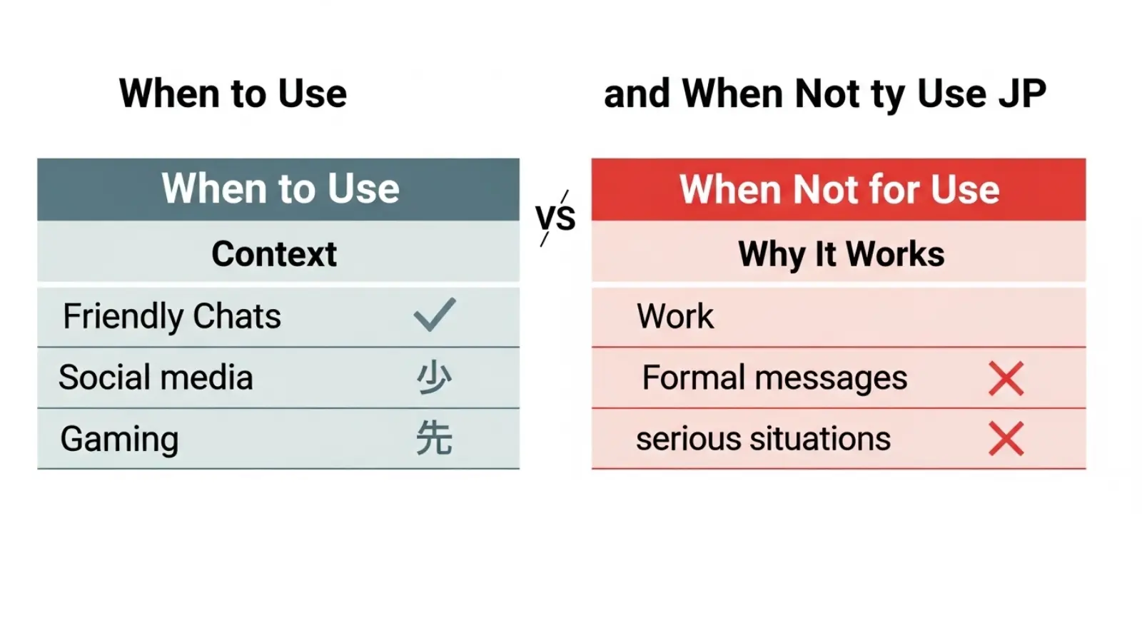 When to Use and When Not to Use JP