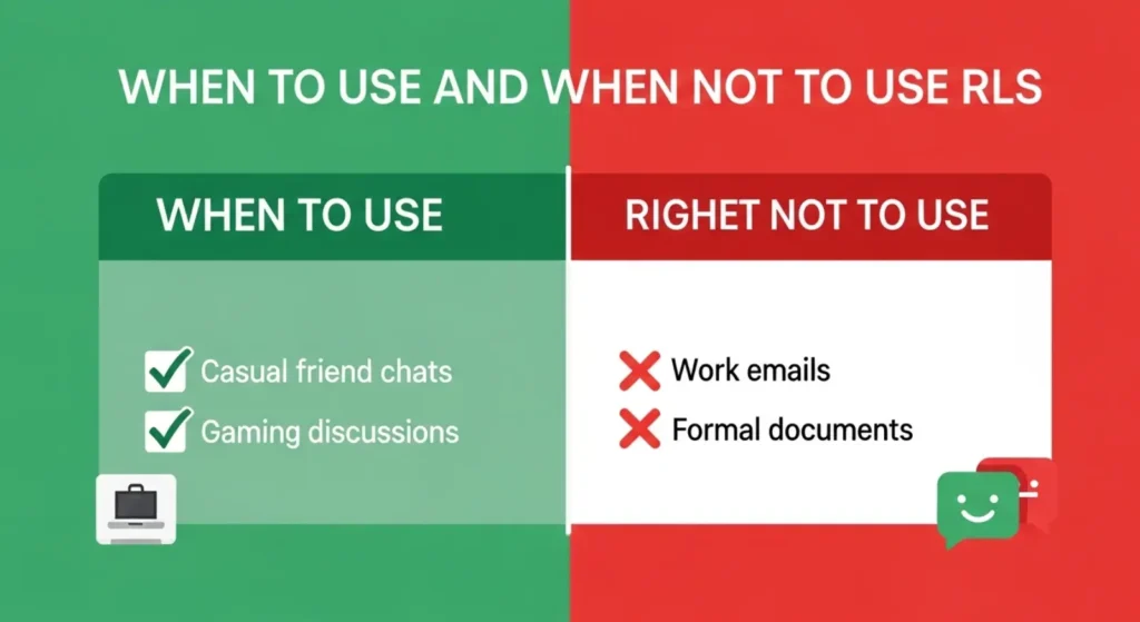 When to Use and When Not to Use rls